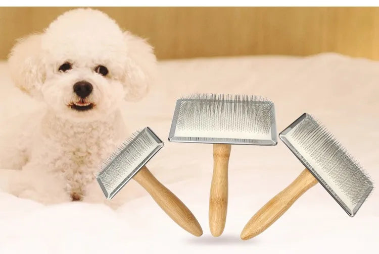 Peine de Madera Maciza para Aseo de Mascotas