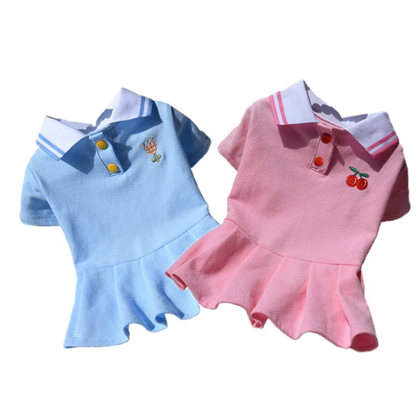 Vestido Polo de Algodón para Perros Pequeños