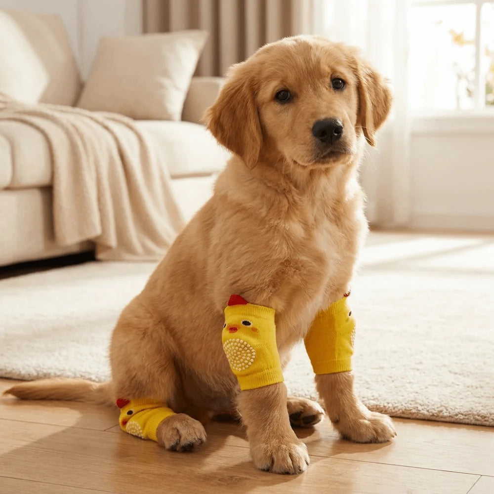 Dog Knee Pads with Elastic Leg Covers for Joint Protection
