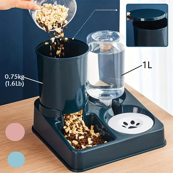 2-in-1 Automatic Pet Feeder and Water Dispenser