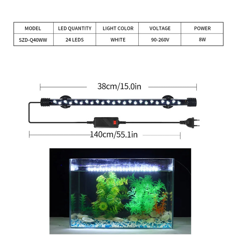 Lampe LED Clip Étanche pour Aquarium