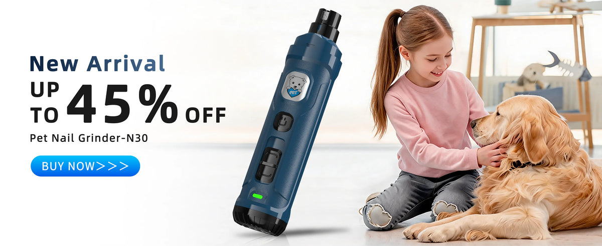 Rechargeable 6-Speed Dog Nail Grinder – Quiet & Painless Paw Care