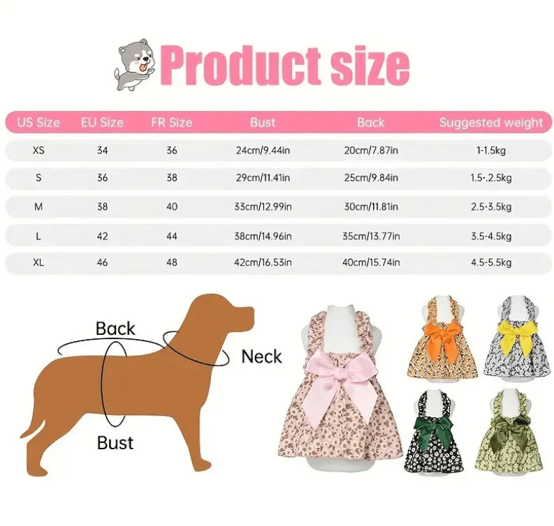 Daisy Princess Strap Dress for Small Dogs