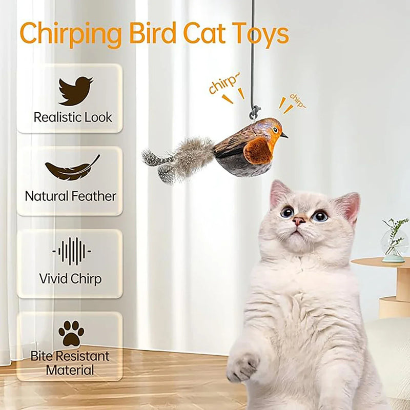 Interaktives Zwitscherndes Vogel-Spielzeug für Katzen