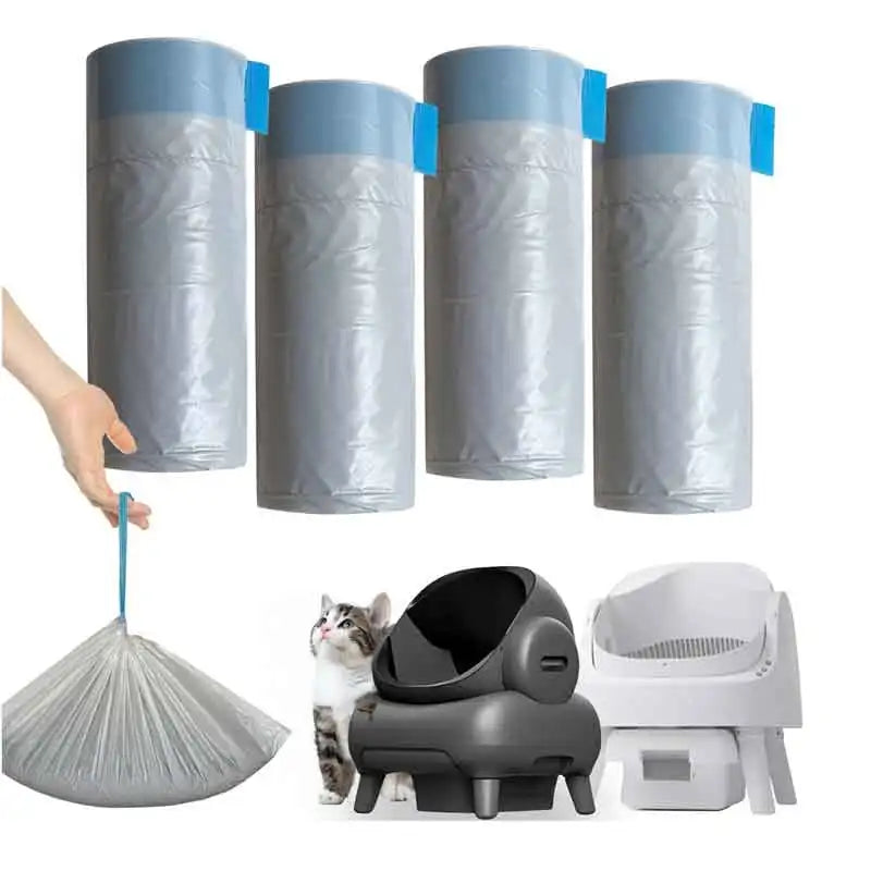 Drawstring Cat Litter Box Liners for Self-Cleaning Litter Boxes