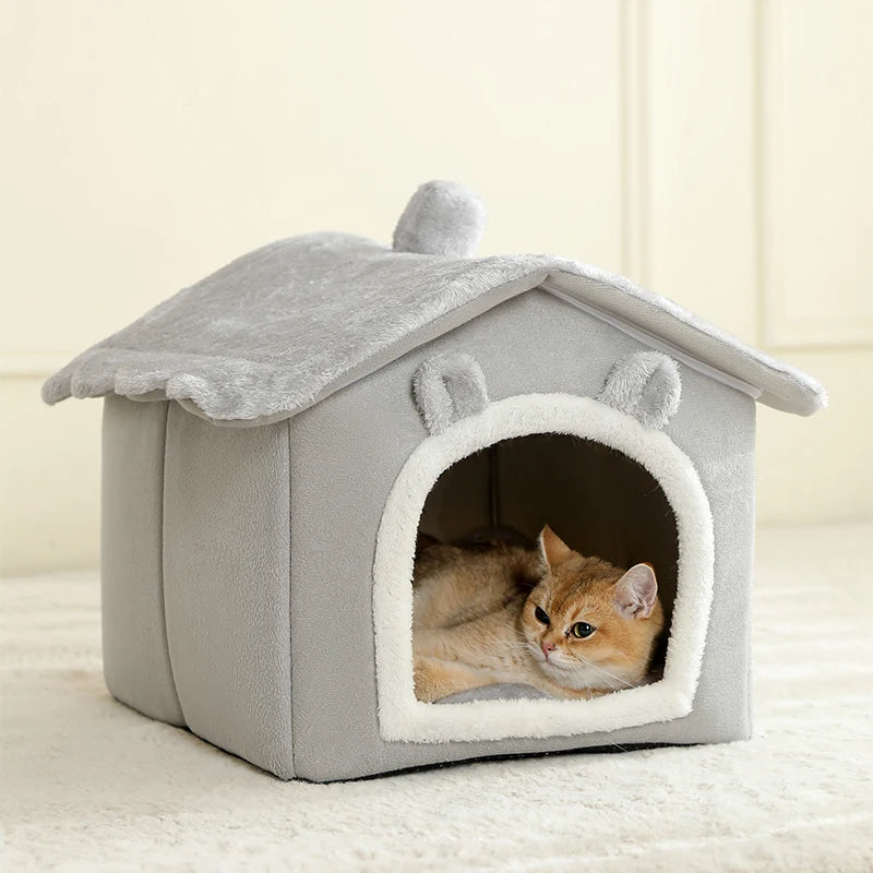 Maison-lit pliable pour chats et petits chiens