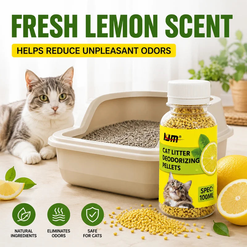 Lemon Scent Cat Litter Deodorizing Pellets for Odor Control