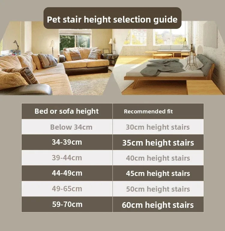 Foam Pet Stairs with Non-Slip Ladder for Dogs and Cats