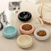 Ceramic Donut Cat Bowl with Anti-Slip Base