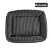 Cozy Rectangle Plush Pet Bed with Removable Cover
