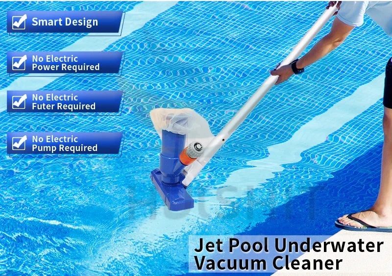 Pool Vacuum Cleaner with 4-Section Pole for Above Ground Pools & Spas