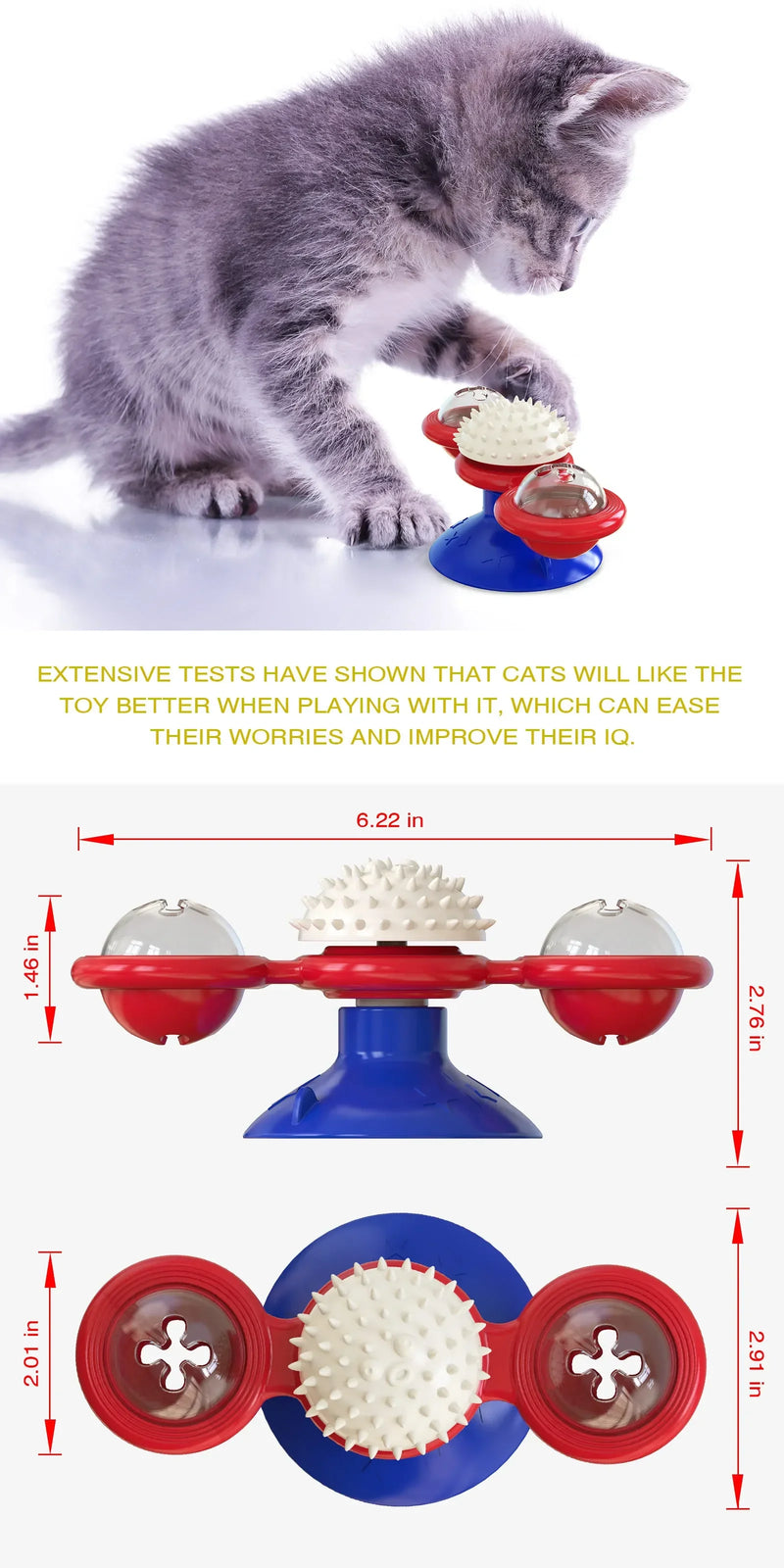 Windmill Cat Toy: Interactive Puzzle Turntable for Cats