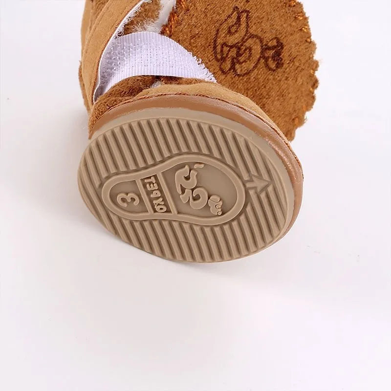Botas de Nieve de Peluche para Gatos y Perros Pequeños