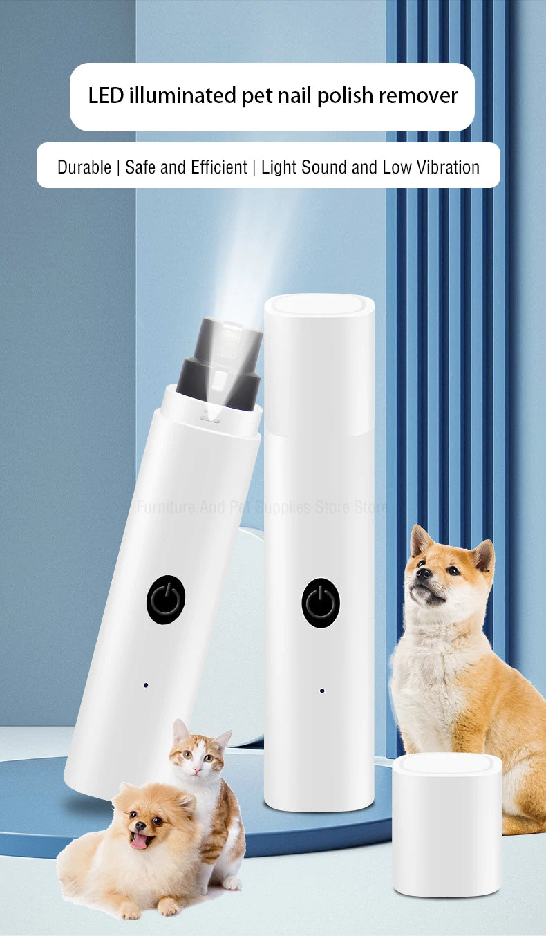 Rechargeable Electric Pet Nail Grinder with LED Light