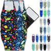 Colección de correas lavables y coloridas para pañales de perro en varios diseños y colores.