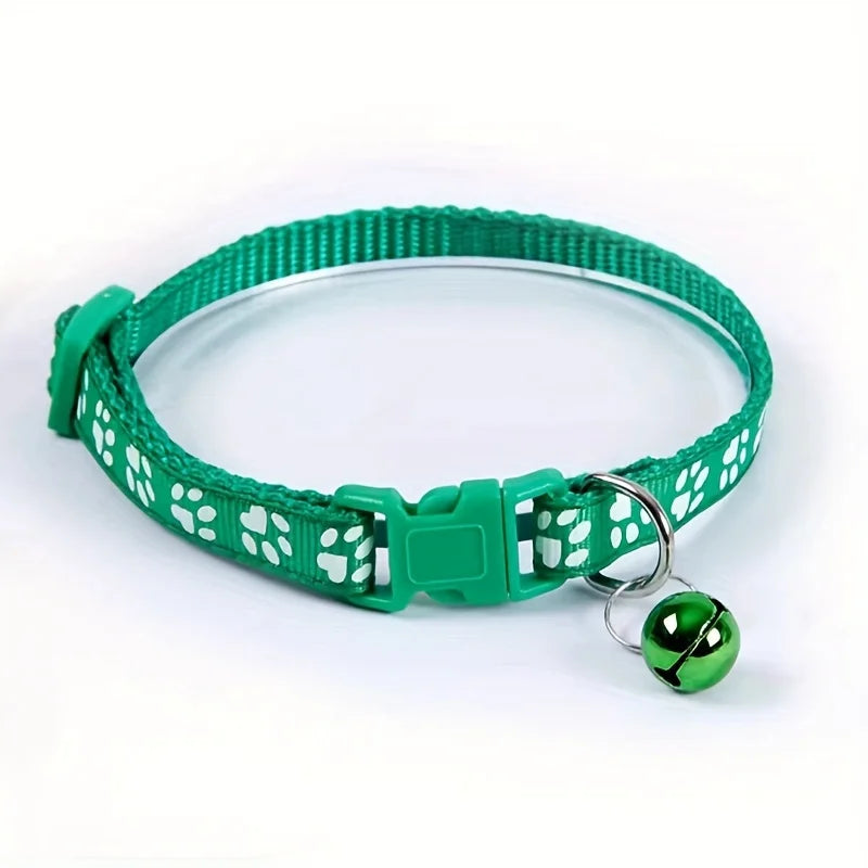 Bunte Schleifen-Hundehalsband mit Glocke