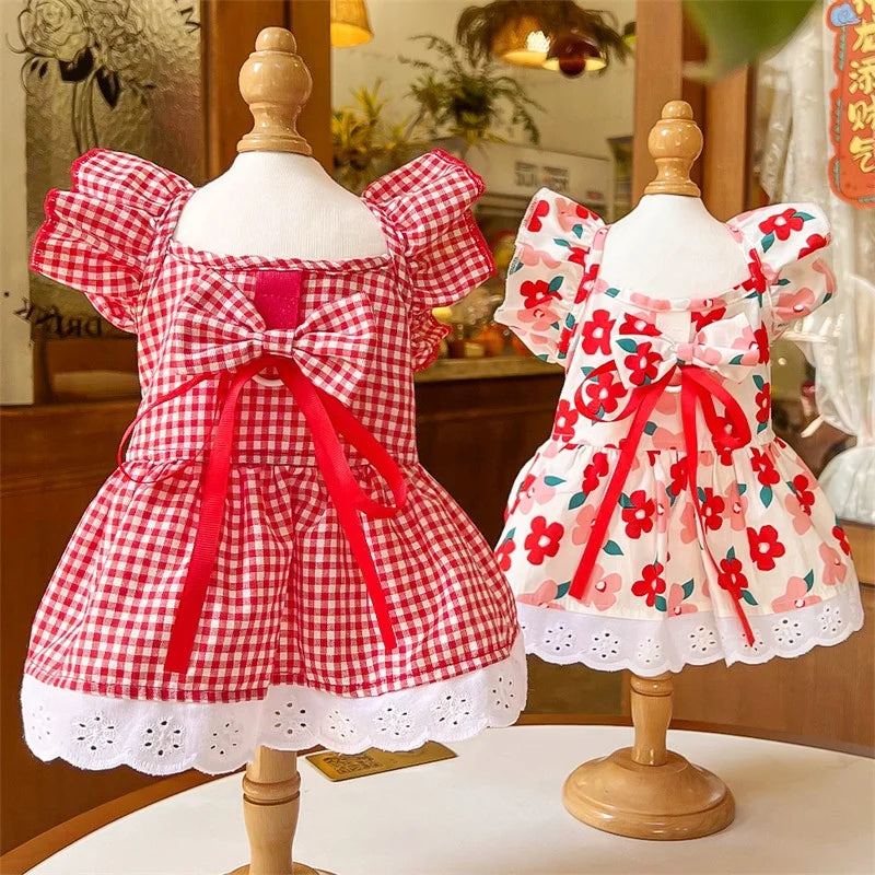 Floral Summer Princess Dress for Small Dogs and Cats