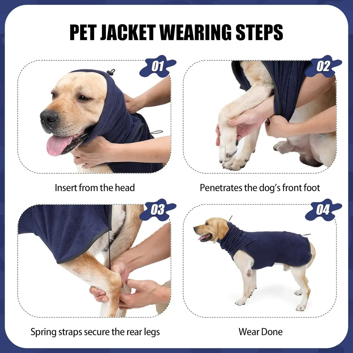 Cozy Fleece Dog Sweater with High Collar and Leg Straps