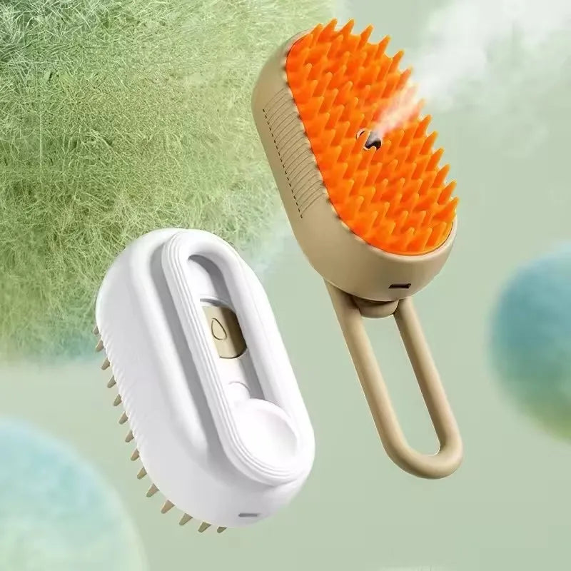 Cepillo de Aseo para Mascotas con Vapor y un Solo Botón