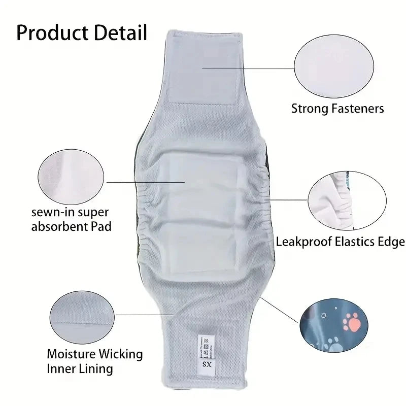 Reusable Washable Belly Band for Male Dogs