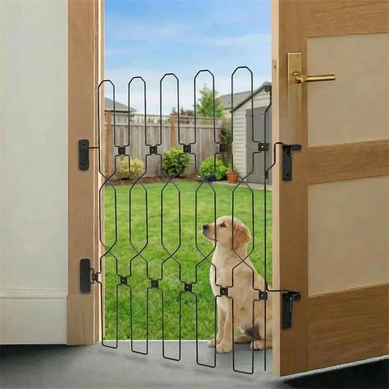 Adjustable Retractable Pet Safety Gate for Doorways and Stairs