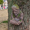 Tree Face Bird Feeder - Resin Tree Hugger Sculpture for Outdoor Garden