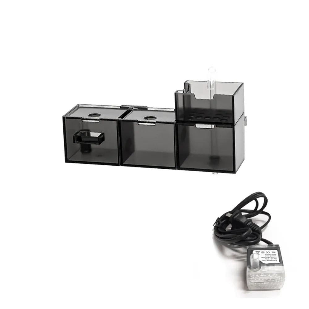 Three-in-One External Aquarium Filter with Oxygenation and Bio-Filtration