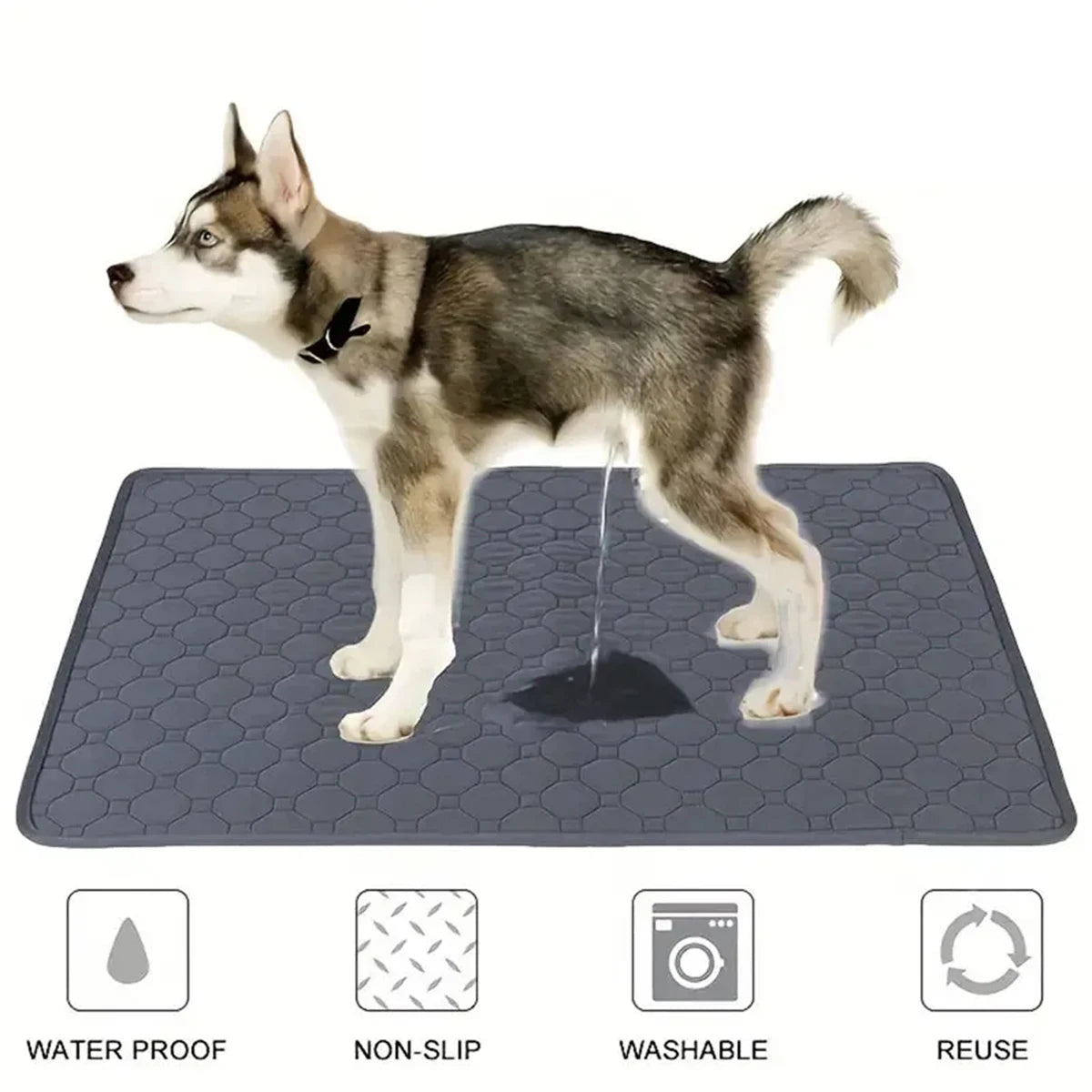 Reusable Washable Dog Pee Pad - Waterproof Absorbent Training Mat