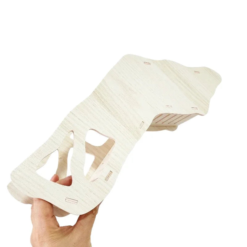 Hamster Wooden Hideout Cave with Peekaboo Design