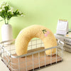 Super Soft Half Donut Cat Bed Pillow for Neck Support and Relaxation