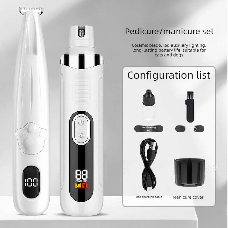 LED Display Pet Nail Grinder for Dogs and Cats