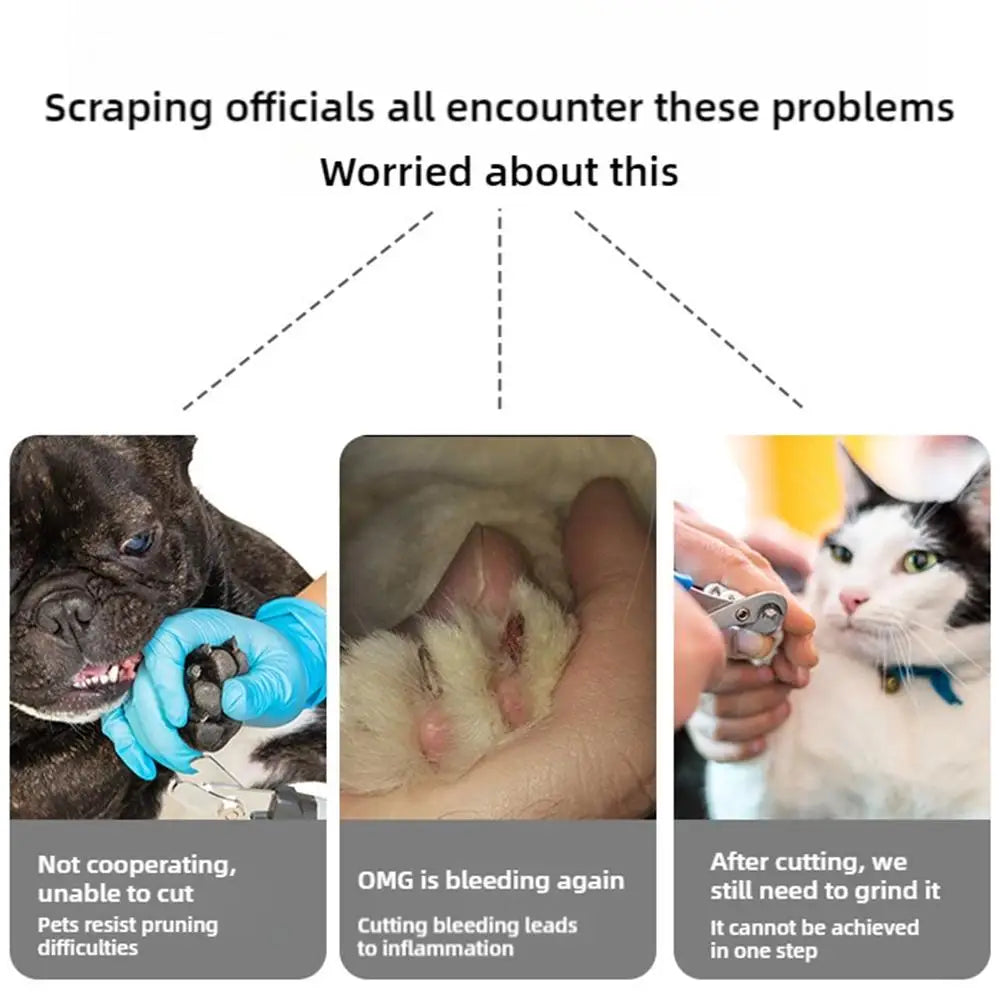 Quiet Rechargeable Electric Nail Grinder for Dogs and Cats