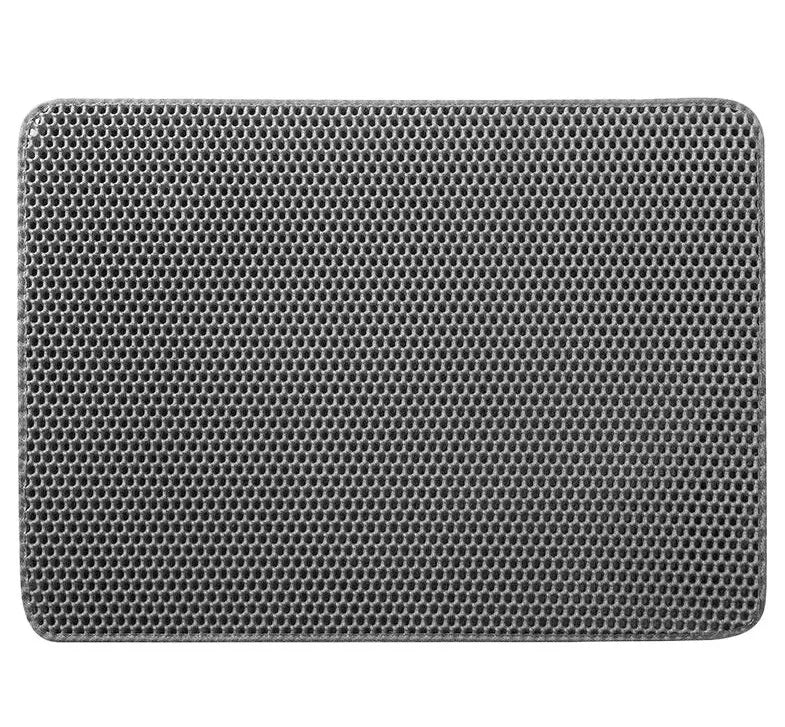 Double-Layer Waterproof Cat Litter Mat with Anti-Slip Base