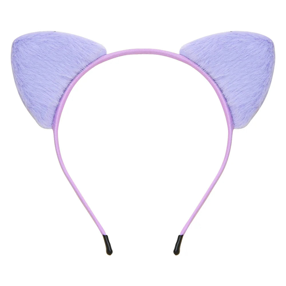Furry Cat Ears Headband for Cosplay and Parties
