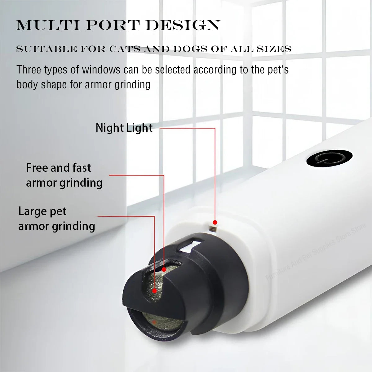 Rechargeable Electric Pet Nail Grinder with LED Light