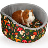 Cozy Fleece Hideout Bed for Small Pets with Removable Cushion