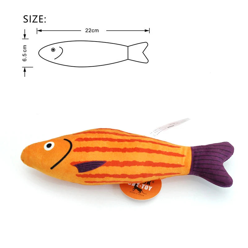 Jouet en Peluche Poisson à la Catnip pour Chats