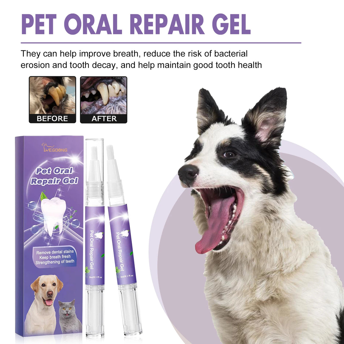 Easy-Apply Oral Care Gel for Dogs & Cats