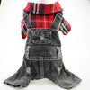 Classic Plaid Denim Jumpsuit for Small Dogs