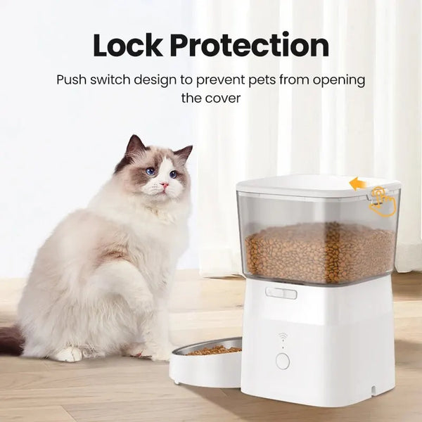 ROJECO 2L WiFi Automatic Cat Feeder with Remote Control