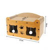 2-in-1 Cat Scratcher House with Hideout and Lounge Bed