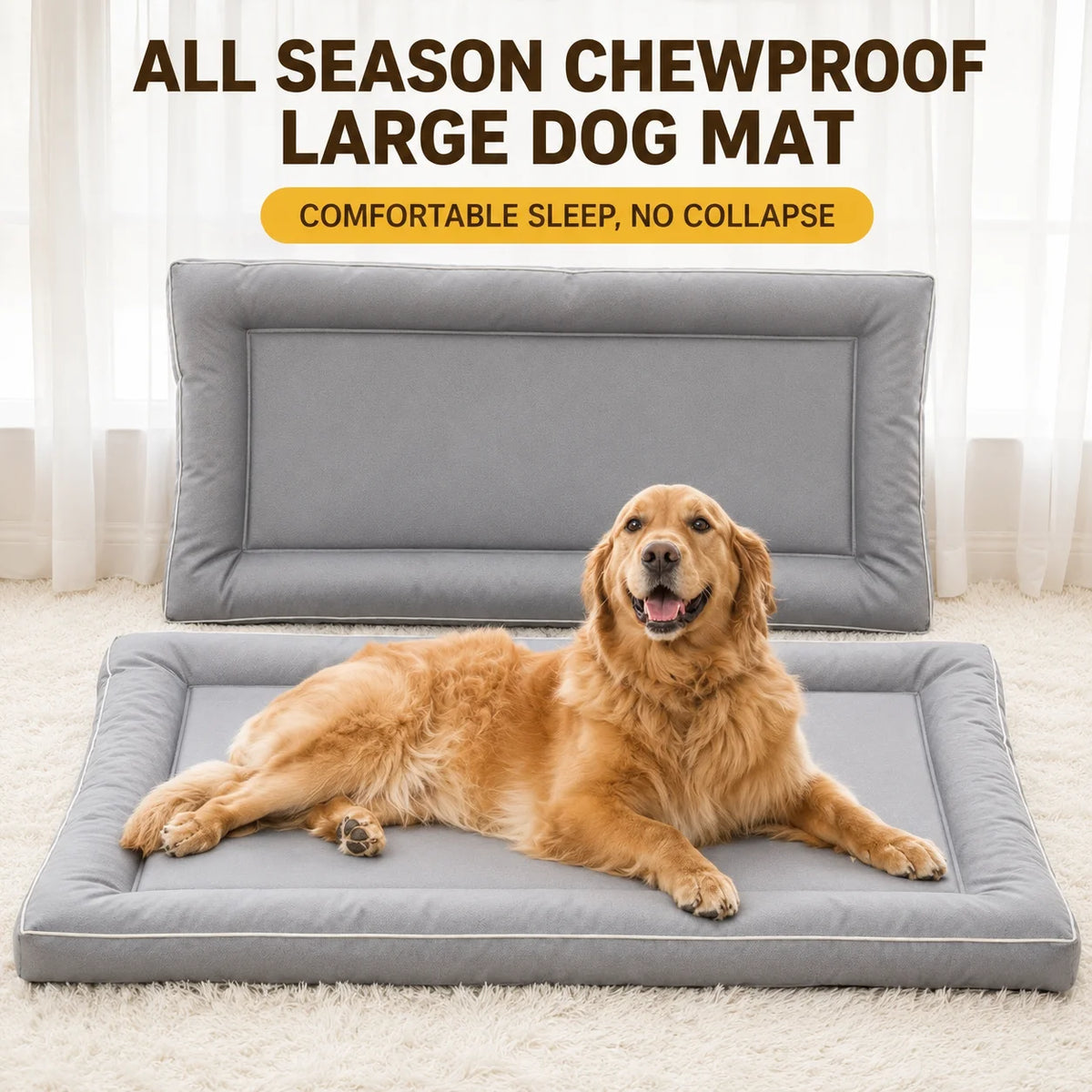 Durable Waterproof Dog Mat with Non-Slip Base