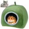 Cozy Plush Small Animal Hideout Bed with Detachable Semi-Enclosed Design