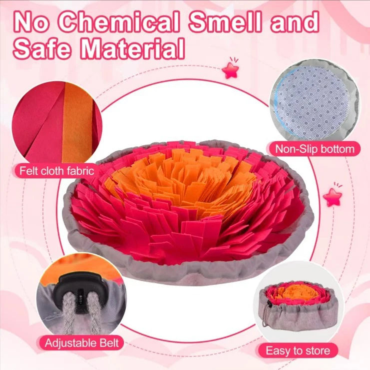 Washable Felt Dog Sniffing Pad Foldable Slow-Feed Mat Toy