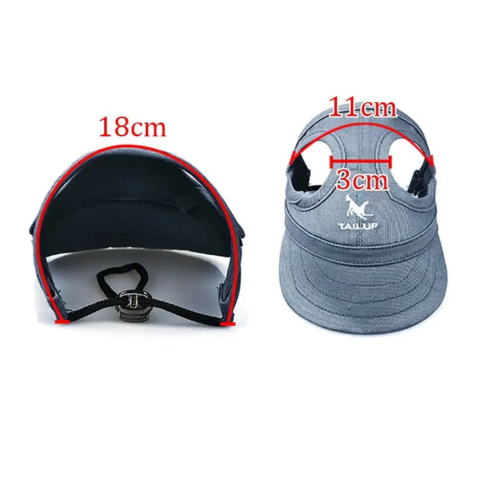 Adjustable Pet Baseball Hat with Ear Holes