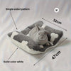 A single-sided plush rabbit bed with a reclining pillow in a solid white color.