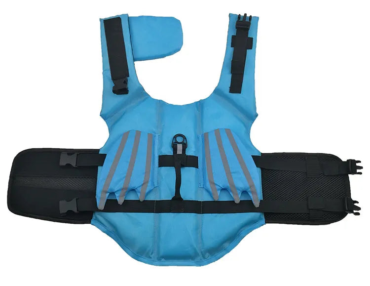 Adjustable Dog Life Jacket with Rescue Handle and High Buoyancy