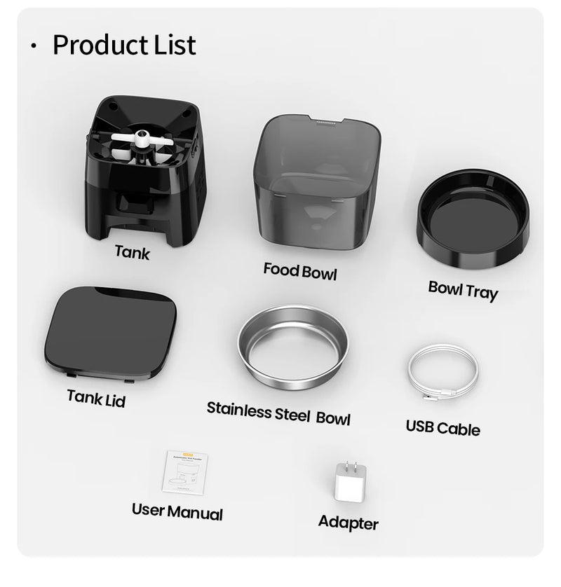 Distributeur de nourriture automatique pour animaux avec commande par bouton