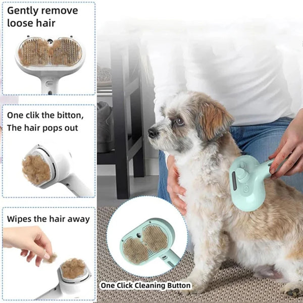 Brosse de toilettage à vapeur pour chiens