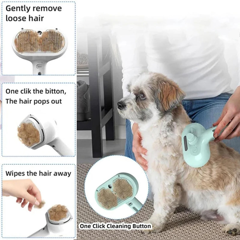 Brosse de toilettage à vapeur pour chiens